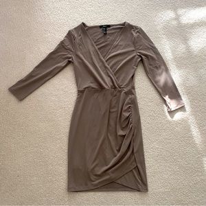 Khaki Long Sleeve Dress